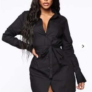 Fashion Nova Black Long Sleeve Dress
